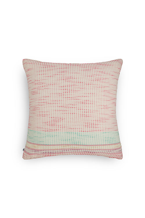 Onset Homes Bagicha Hand Embroidered Cushion-Pink