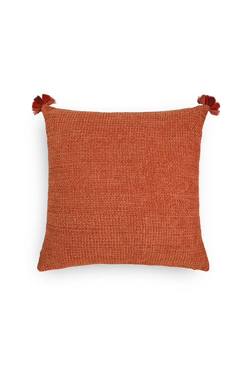 Onset Homes Ananya Handwoven Cushion-Rust