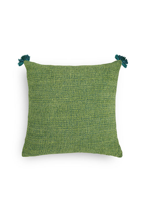 Onset Homes Ananya Handwoven Cushion-Leafy Green