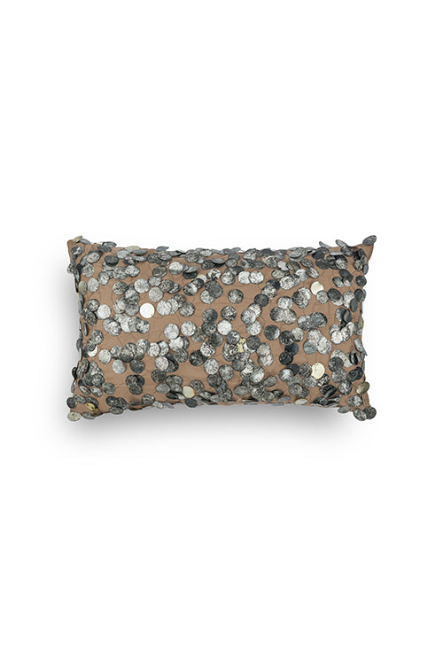 Onset Homes Tara Hand Embroidered Cushion-Beige