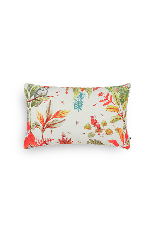 Onset Homes Bagicha Hand Embroidered Cushion-Rust