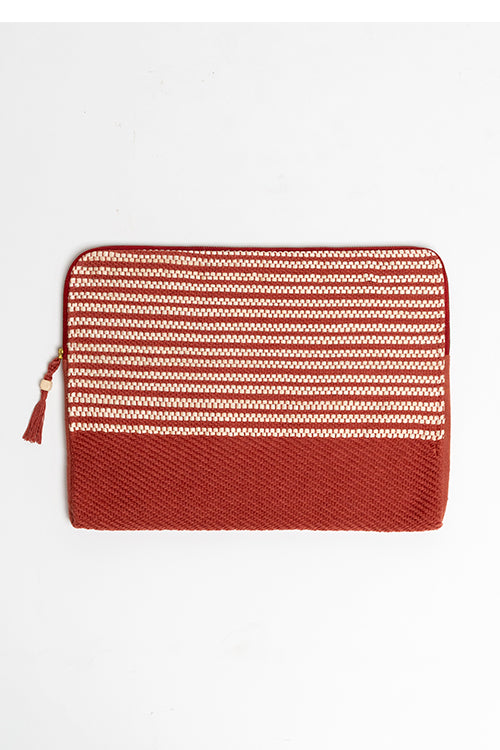 One 'O' Eight Knots Rekha Hand-Woven Laptop Bag - Brick Red