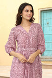 Dharan "Khushi Dress" Pink Block Printed Dress