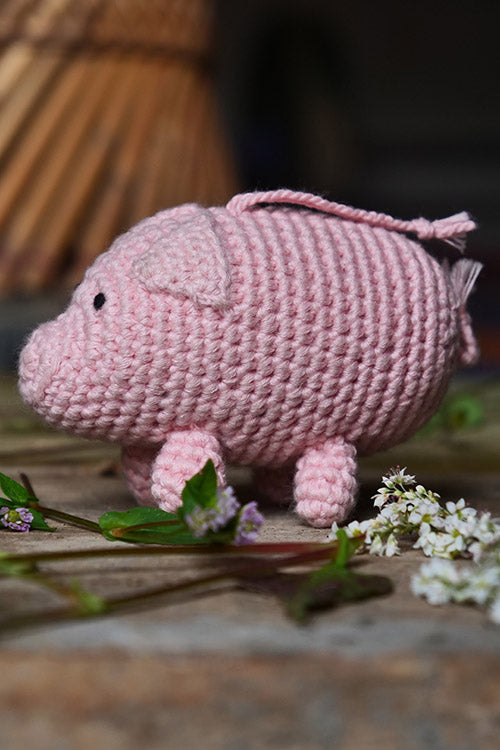 Himalayan Blooms Hand Made Crochet Soft Toys - Pig