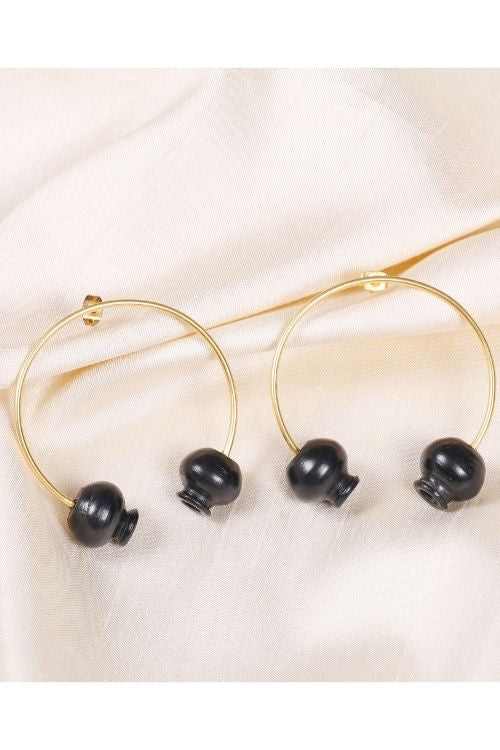 'Kabbish'S 'Gagri Choker And Hoop Erring Set Of Black Pottery