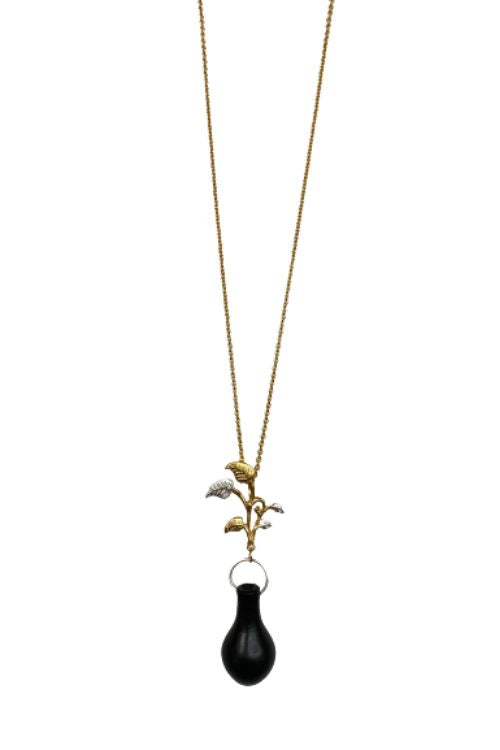 Kabbish'S Guldasta Dangler Pendent, Black Pottery