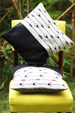 Okhai "Snowcaps" Handwoven Pure Cotton Cushion Cover