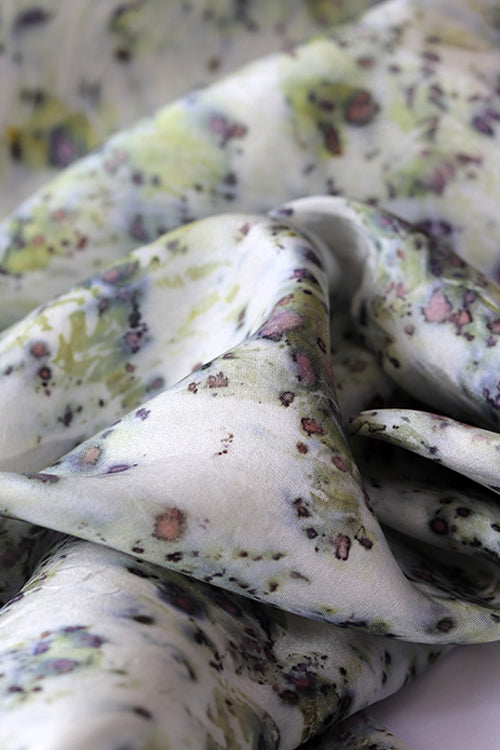 Mulya "Lilly" Eco Printed Habutai Silk Yardage