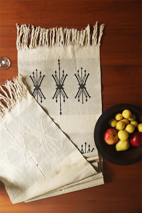 Okhai "Dhansiri" Handwoven Pure Cotton Table Runner