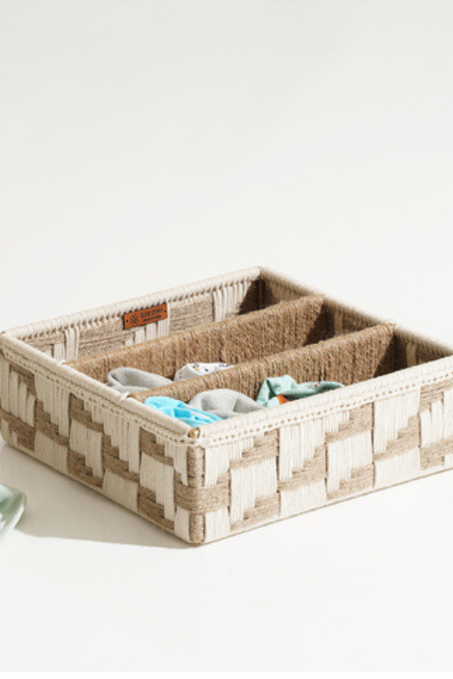 Sirohi Multiutility Table Organiser | Jute & White