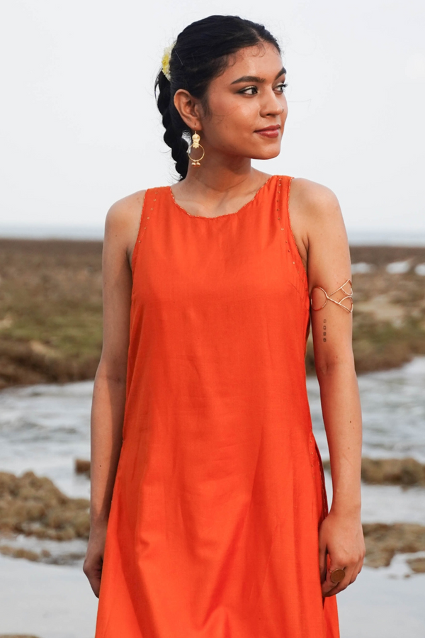 Okhai "Rustique" Hand-Embroidered Tikki and Beadwork Silk Blend Kurta Pant Set
