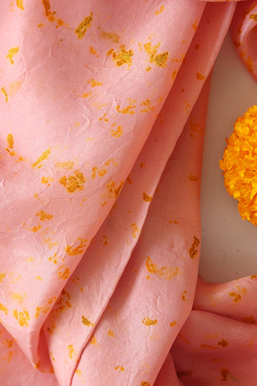 Mulya "Champa" Eco Printed Habutai Silk Yardage