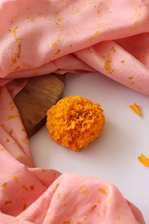 Mulya "Champa" Eco Printed Habutai Silk Yardage