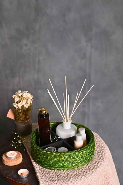 Kadam Haat Handmade Sabai Grass Jewellery Box - Green