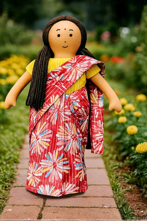 The Good Doll Nilah'S Amma 12 Inch Girl Doll Pink Saree