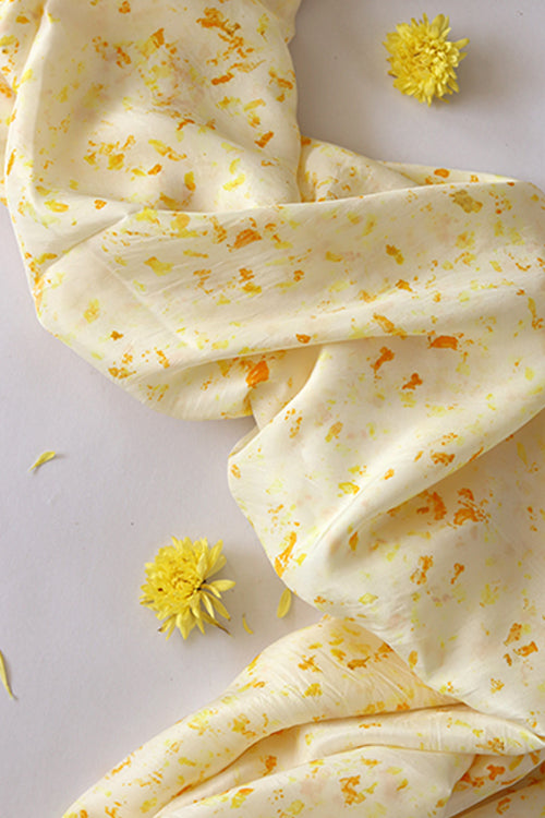 Mulya "Kafal" Eco Printed Habutai Silk Yardage