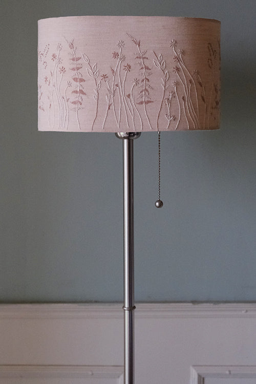 Okhai "Sierra" Hand-Embroidered Pure Cotton Beige Lampshade