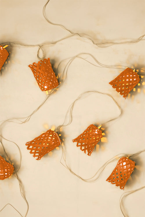 Greenkraft Vine Handcrafted bamboo Orange String Light