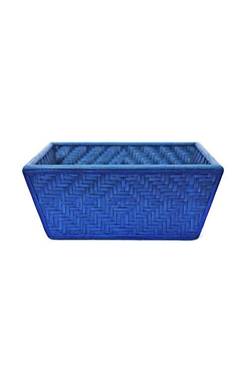 Kadam Haat Handmade Bamboo Fruit Basket – Medium (Indigo)