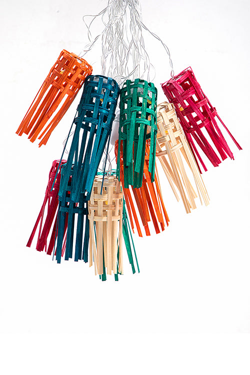 Greenkraft Multicoloured Frill Handcrafted bamboo String Light