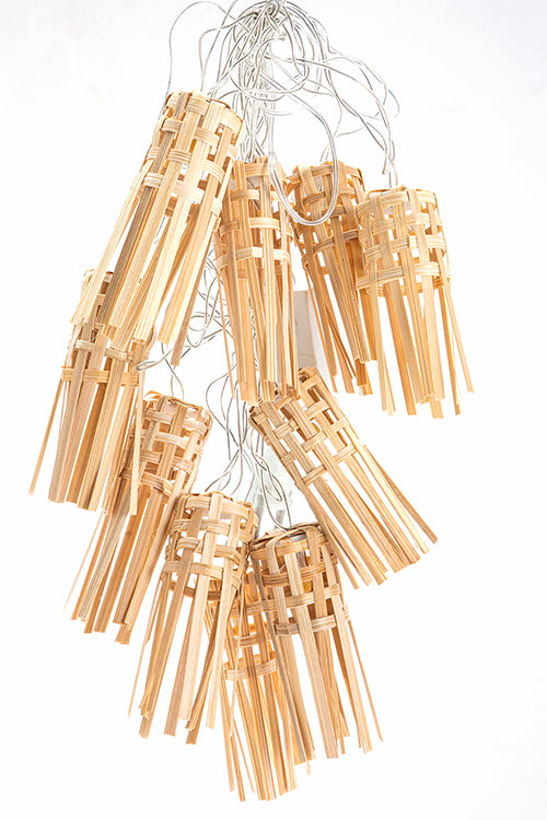 Greenkraft Frill Handcrafted bamboo Natural String Light