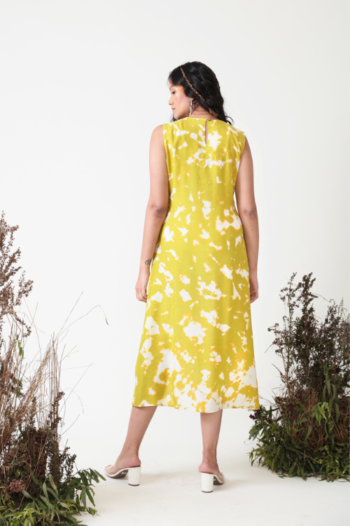 Chambray & Co.'S Autumn Signature Tie Dye Silk Dress