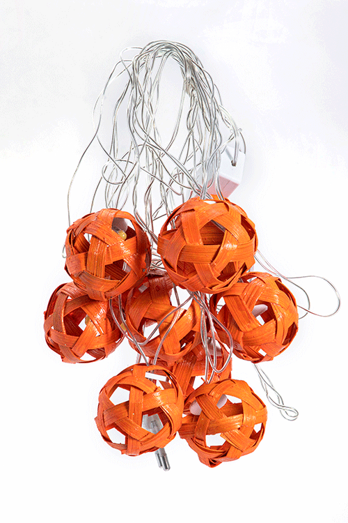 Greenkraft Star Full Moon Handcrafted bamboo Orange String Light