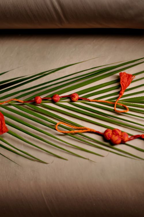 Antarang- Kesari Potli Bhai And Bhabhi Rakhi, 100% Cotton, Made By Divyang Rural Women