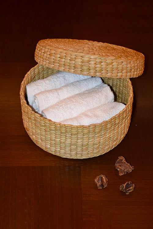Dharini Kauna Round Gift & Utility Box Natural