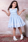 Soleilclo "Lacy Daisy" Sleeveless Hand Smocked Cotton Dress