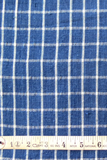 Moralfibre100% Cotton Handspun Natural Indigo Checks Fabric (0.5M)