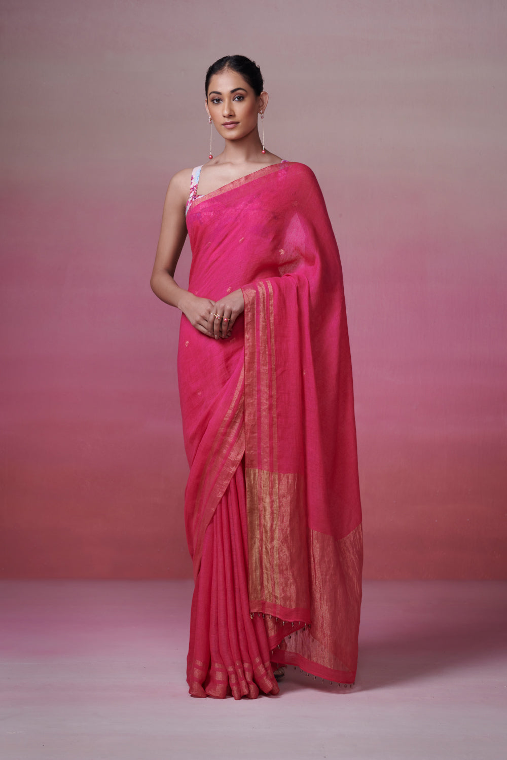 Dressfolk Valentina Linen Saree