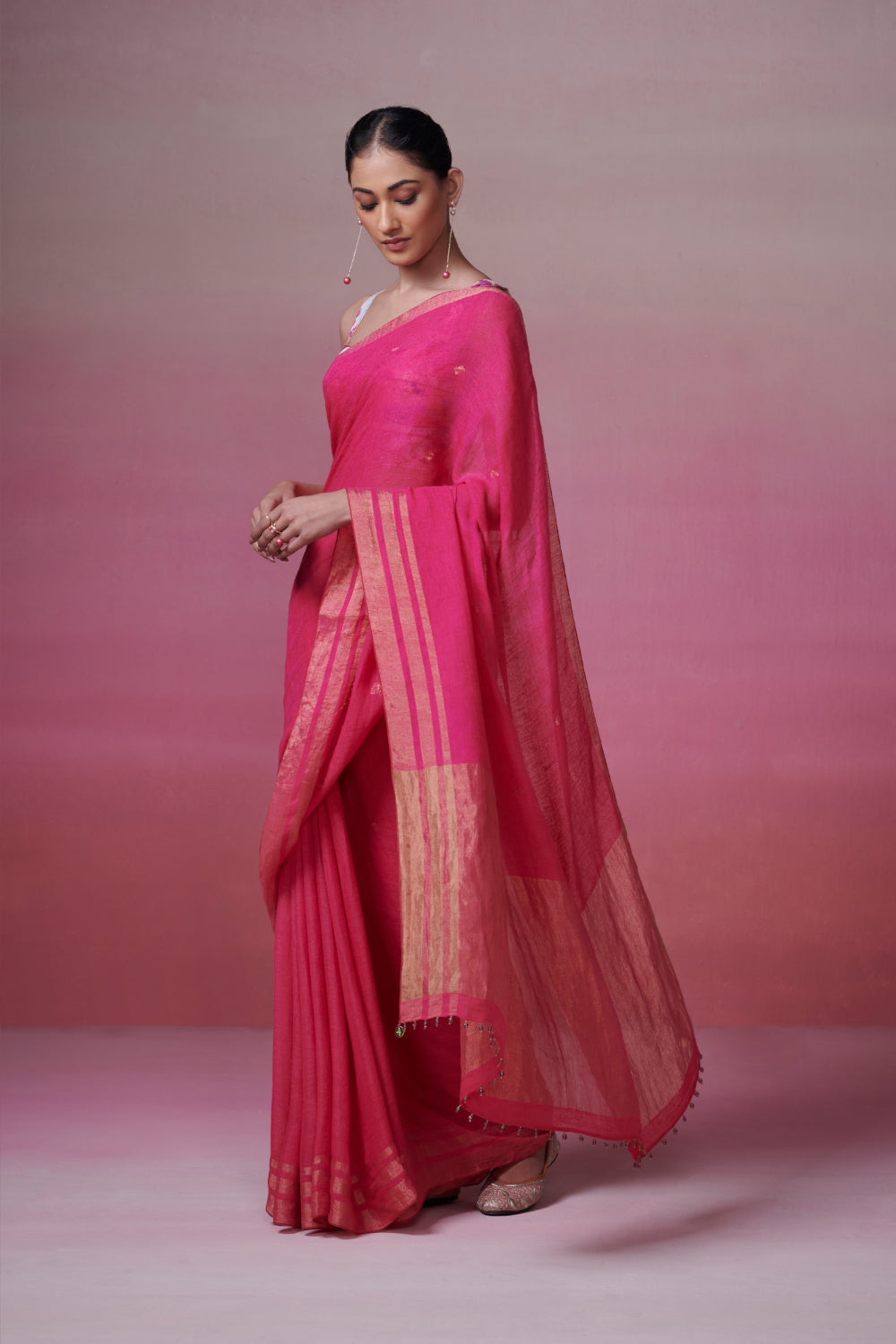 Dressfolk Valentina Linen Saree