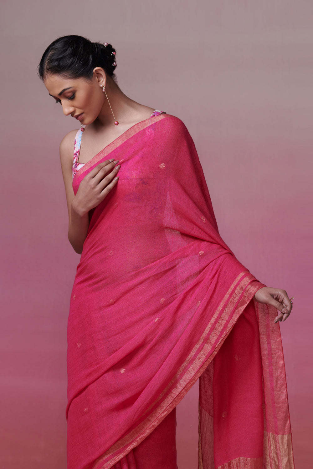 Dressfolk Valentina Linen Saree