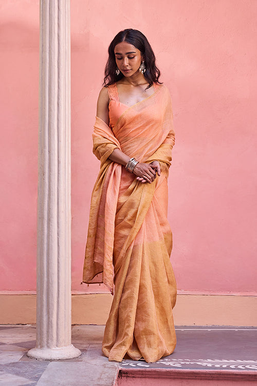 Dressfolk Sunkissed Linen Saree