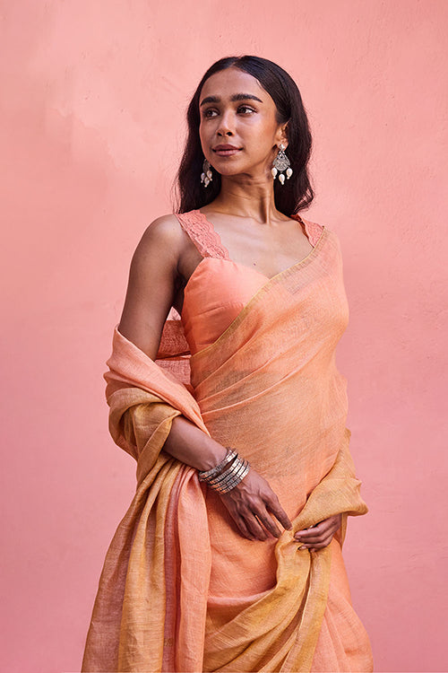 Dressfolk Sunkissed Linen Saree