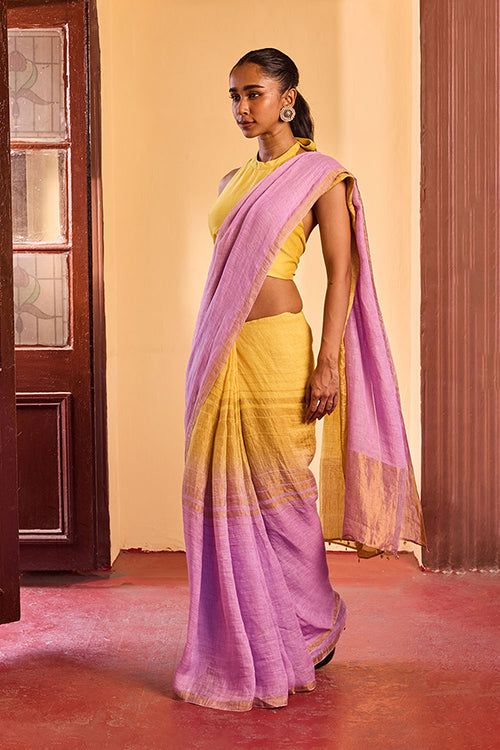 Dressfolk Eclipse Linen Saree