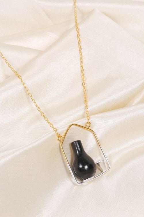 'Kabbish 'Surahi-Pyau Frame Gift Box' Black Pottery