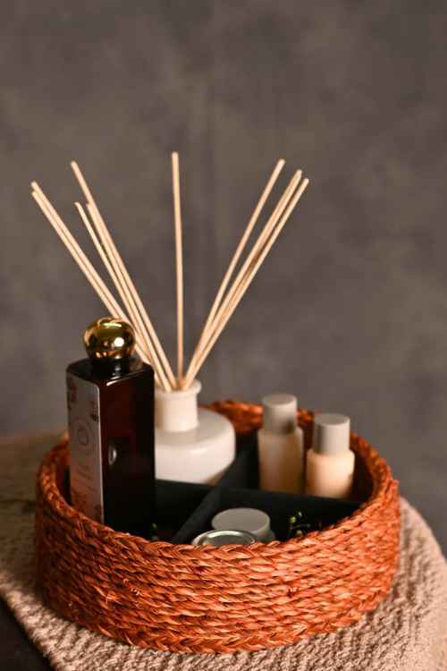 Kadam Haat Handmade Sabai Grass Jewellery Box - Orange