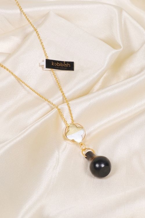 'Kabbish 'Surahi Flower Set' Black Pottery