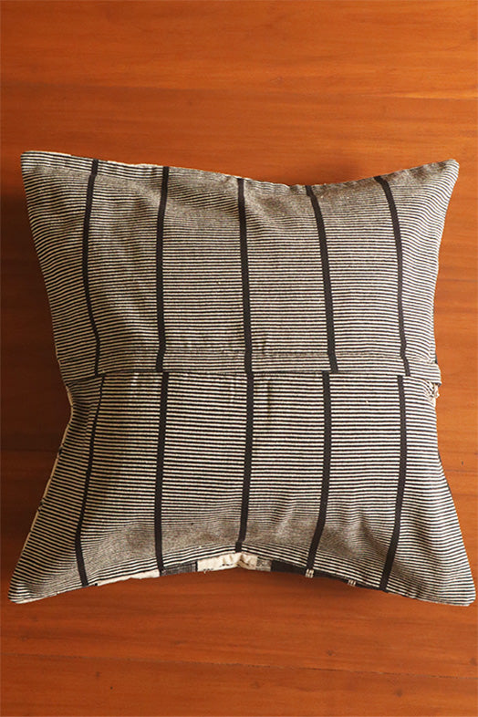 Okhai "Fluvial" Handwoven Pure Cotton Cushion Cover