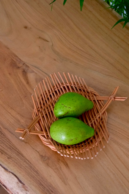 Kadam Haat Handmade Wicker Small Tray - Brown