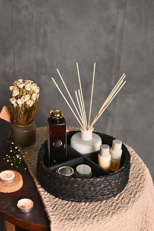 Kadam Haat Handmade Sabai Grass Jewellery Box - Black