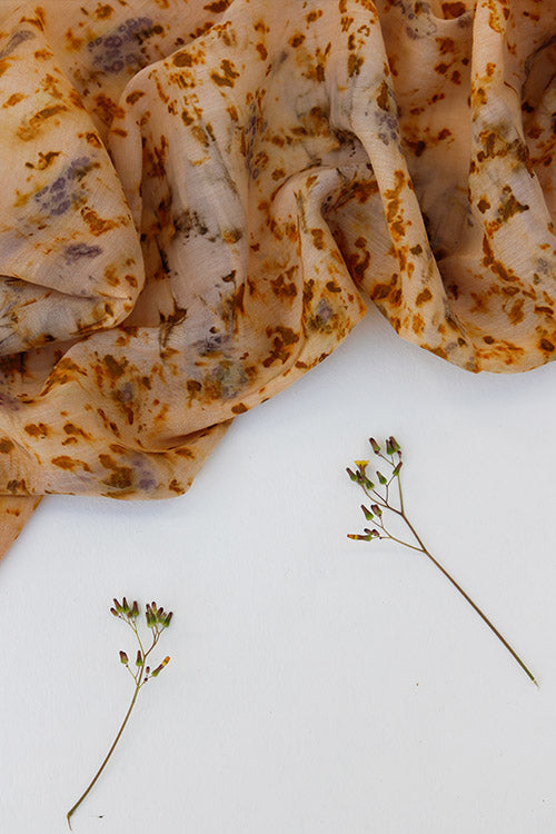 Mulya "FRIDA" Eco Printed Cotton Silk Yardage