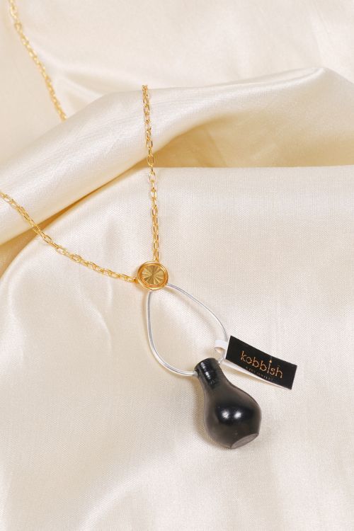 Kabbish'S Mehrab Pendent,Black Pottery, Terracotta