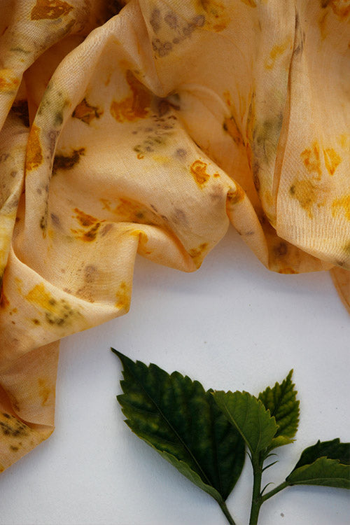 Mulya "GIRA" Eco Printed Cotton Silk Yardage