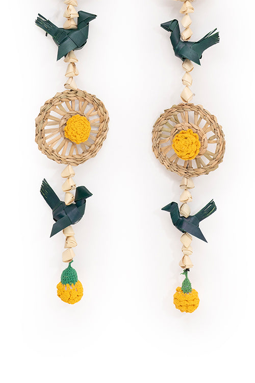 Greenkraft Pakshi Handcrafted Chamba Streamer - Set Of 2
