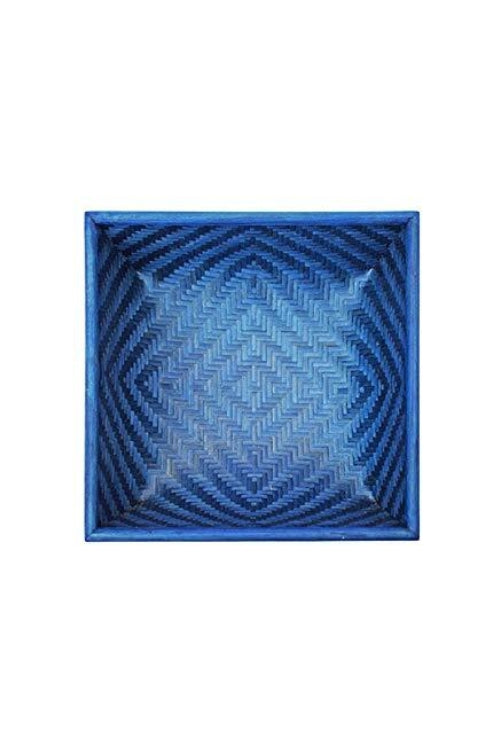 Kadam Haat Handmade Bamboo Fruit Basket – Medium (Indigo)