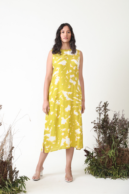 Chambray & Co.'S Autumn Signature Tie Dye Silk Dress