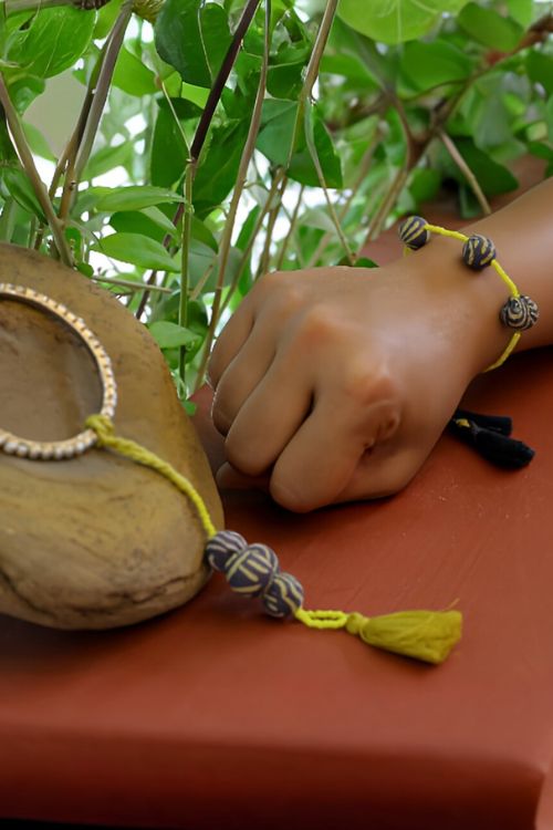 Antarang- Swarna Mukhi Potli Bhai And Bhabhi Rakhi, 100% Cotton, Made By Divyang Rural Women